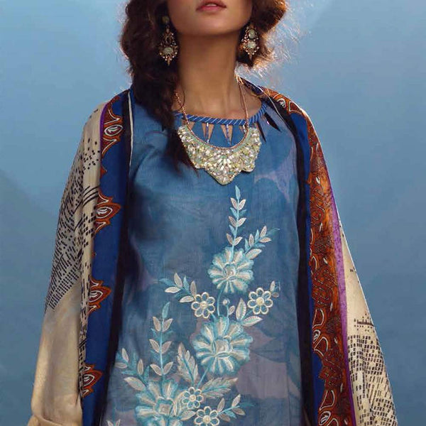 Zure Embroidered Cotton 3 Piece Un-Stitched Suit - 424A, Women, 3Pcs Shalwar Suit, Salitex Textiles, Chase Value