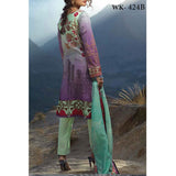 Zure Embroidered Cotton 3 Piece Un-Stitched Suit - 424B, Women, 3Pcs Shalwar Suit, Salitex Textiles, Chase Value