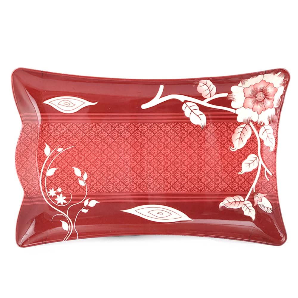 Melamine Emboss Tray - Maroon, Home & Lifestyle, Serving And Dining, Chase Value, Chase Value