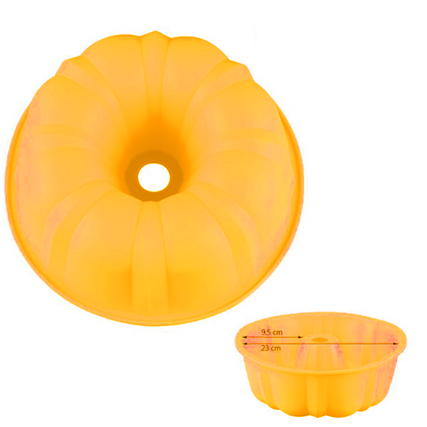 Cake Mould Silicon (L) - Yellow, Home & Lifestyle, Baking, Chase Value, Chase Value