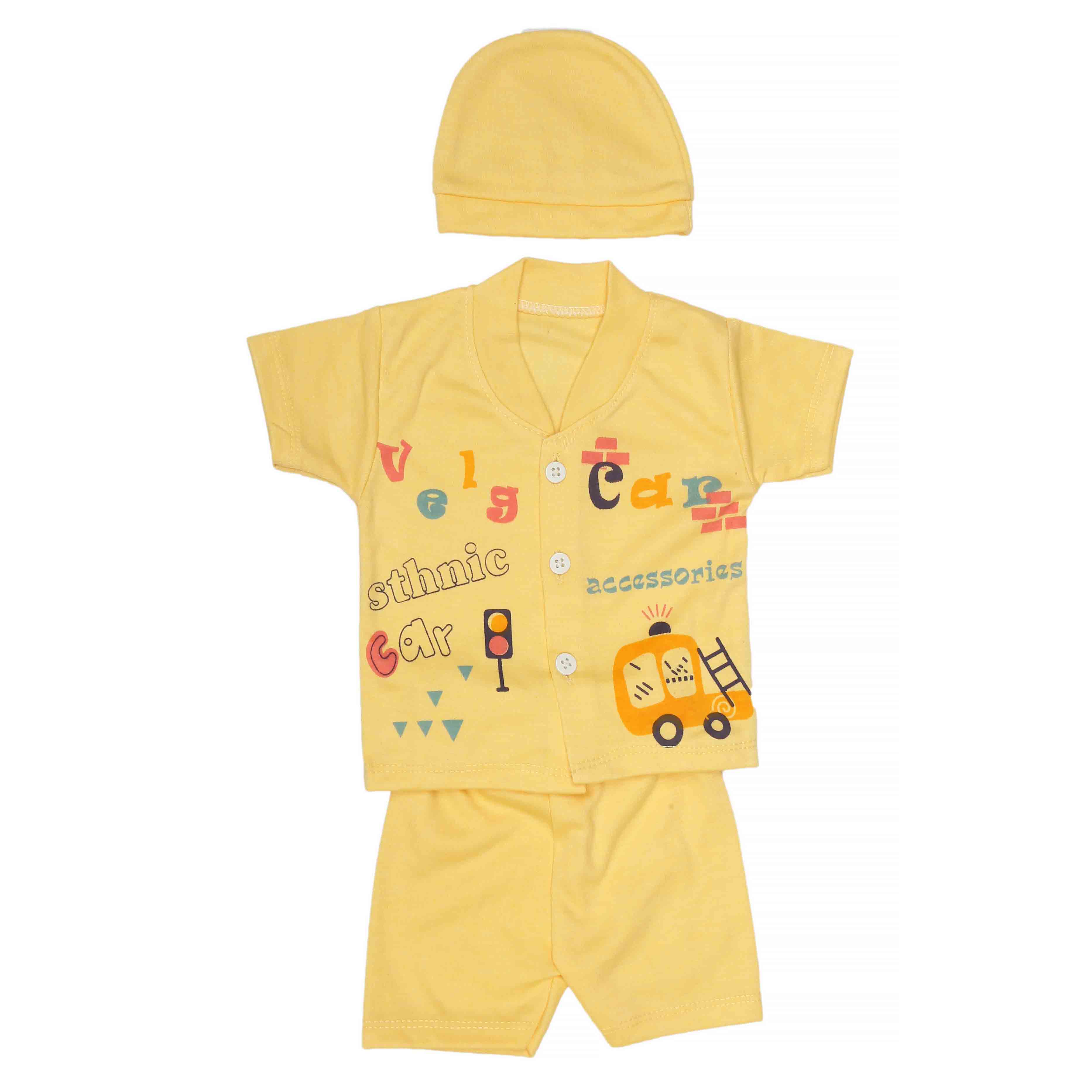 Newborn Boys Suits 3Pcs -Yellow, Kids, NB Boys Sets And Suits, Chase Value, Chase Value