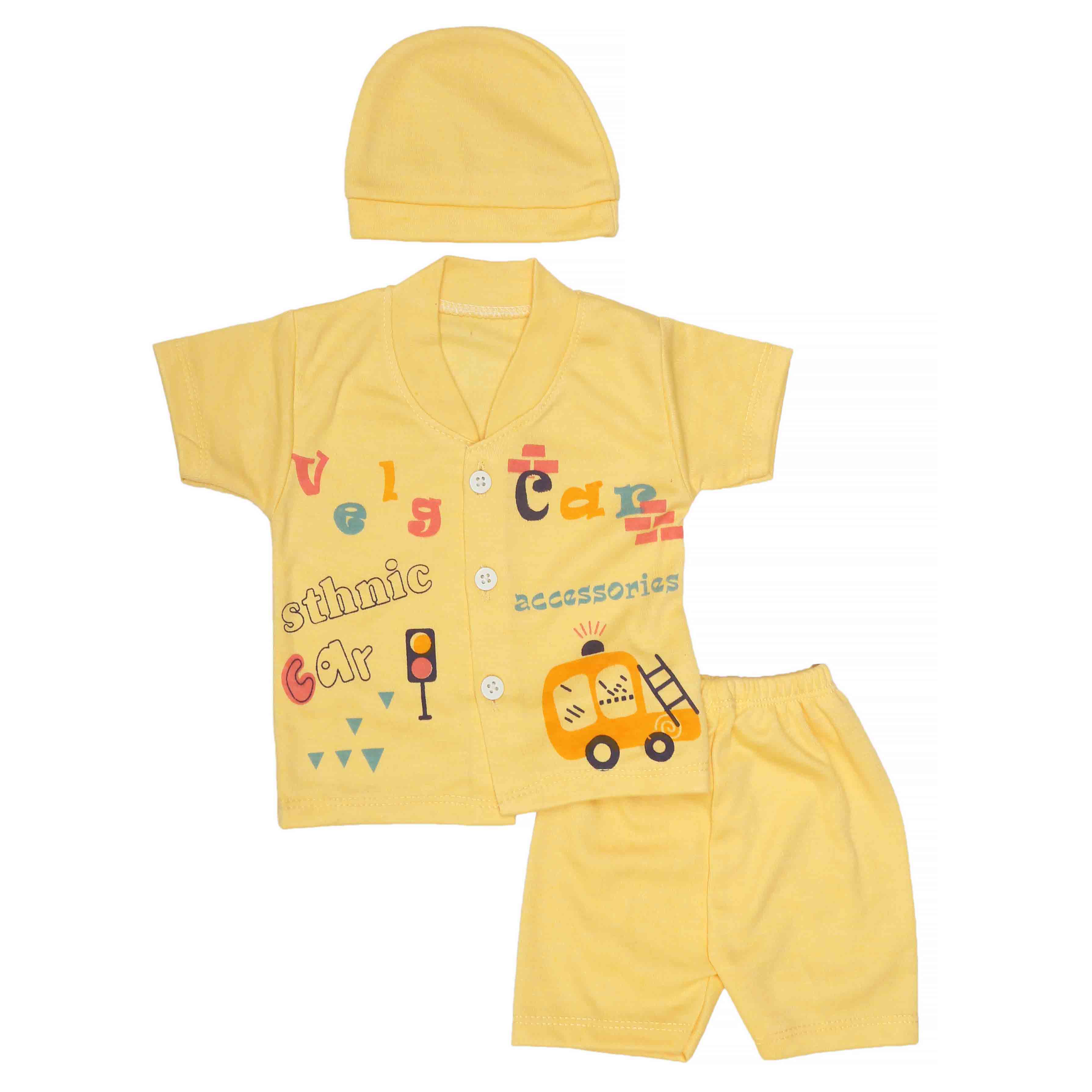 Newborn Boys Suits 3Pcs -Yellow, Kids, NB Boys Sets And Suits, Chase Value, Chase Value