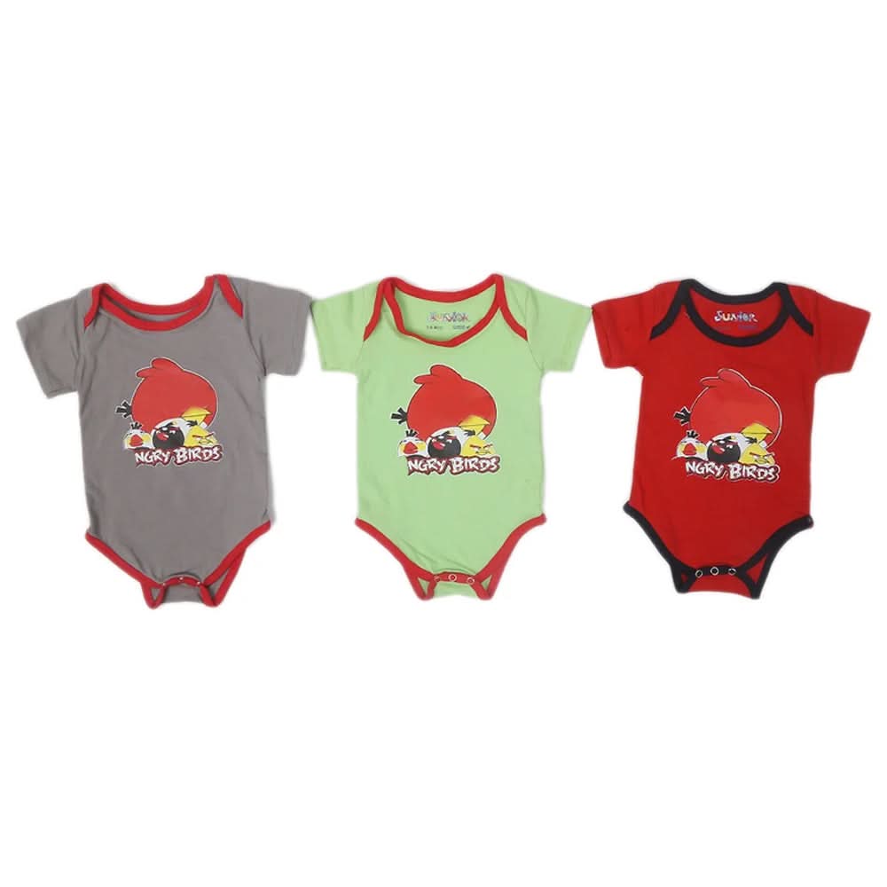 Newborn Boys Romper Pack Of 3 - Multi, Kids, NB Boys Rompers, Chase Value, Chase Value
