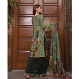 Zobia Noor Embroidered Digital Lawn 3 Piece Un-Stitched Suit - 001, Women, 3Pcs Shalwar Suit, Salam's Textiles, Chase Value