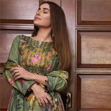 Zobia Noor Embroidered Digital Lawn 3 Piece Un-Stitched Suit - 001, Women, 3Pcs Shalwar Suit, Salam's Textiles, Chase Value