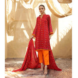 Sahil Printed Lawn 3 Piece Un-Stitched Suit Vol 04 - ZS 01, Women, 3Pcs Shalwar Suit, ZS Textiles, Chase Value