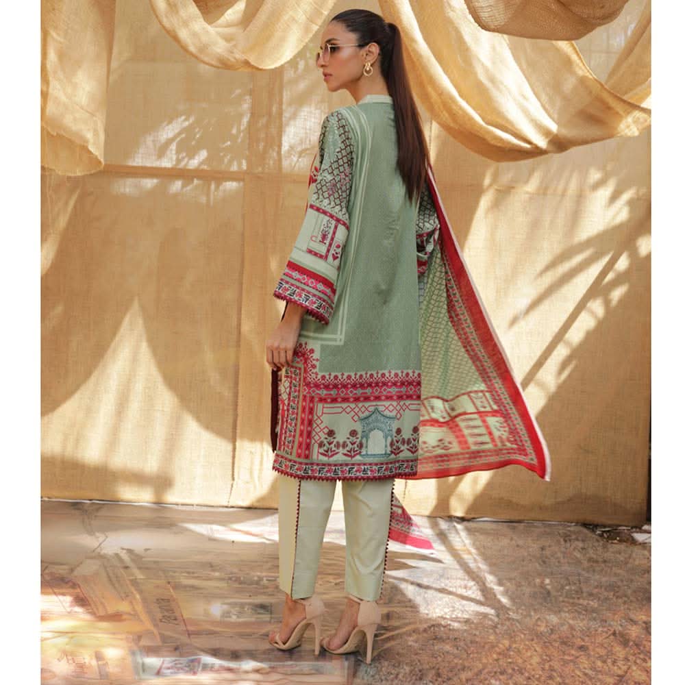 Sahil Printed Lawn 3 Piece Un-Stitched Suit Vol 04 - ZS 03, Women, 3Pcs Shalwar Suit, ZS Textiles, Chase Value