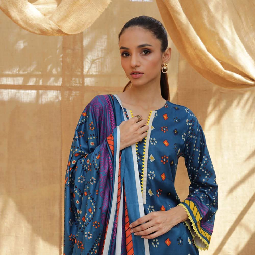 Sahil Printed Lawn 3 Piece Un-Stitched Suit Vol 04 - ZS 04, Women, 3Pcs Shalwar Suit, ZS Textiles, Chase Value