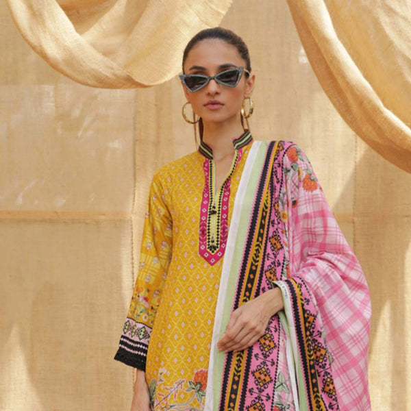 Sahil Printed Lawn 3 Piece Un-Stitched Suit Vol 04 - ZS 05, Women, 3Pcs Shalwar Suit, ZS Textiles, Chase Value