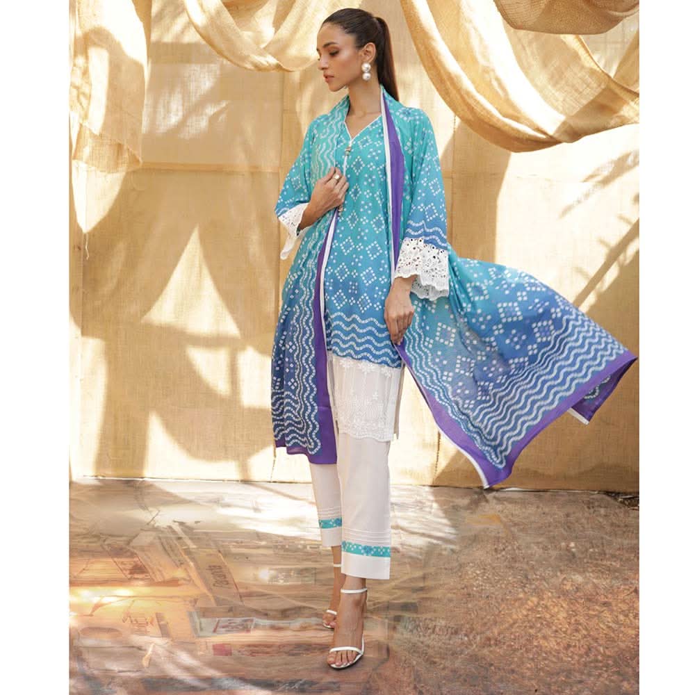 Sahil Printed Lawn 3 Piece Un-Stitched Suit Vol 04 - ZS 06, Women, 3Pcs Shalwar Suit, ZS Textiles, Chase Value