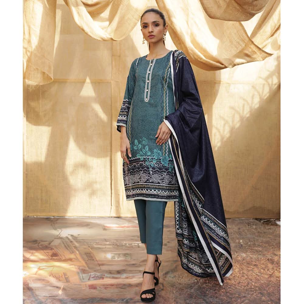 Sahil Printed Lawn 3 Piece Un-Stitched Suit Vol 04 - ZS 07, Women, 3Pcs Shalwar Suit, ZS Textiles, Chase Value