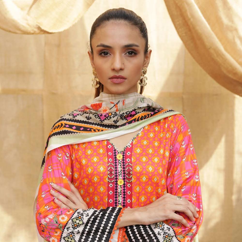 Sahil Printed Lawn 3 Piece Un-Stitched Suit Vol 04 - ZS 09, Women, 3Pcs Shalwar Suit, ZS Textiles, Chase Value