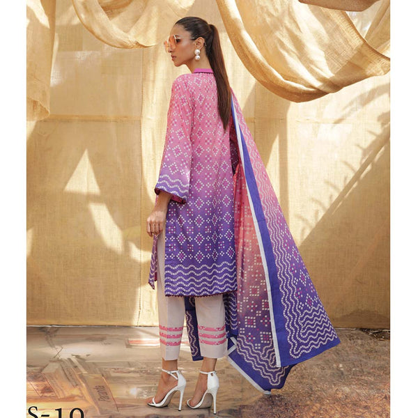 Sahil Printed Lawn 3 Piece Un-Stitched Suit Vol 04 - ZS 10, Women, 3Pcs Shalwar Suit, ZS Textiles, Chase Value