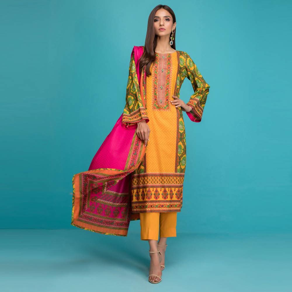 Signature Icon Printed Lawn 3 Piece Un-Stitched Suit Vol 1 - 9 A, Women, 3Pcs Shalwar Suit, Regalia Textiles, Chase Value